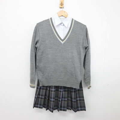 【中古】東京都 多摩大学目黒高等学校 女子制服 3点（ニット・シャツ・スカート）sf031322