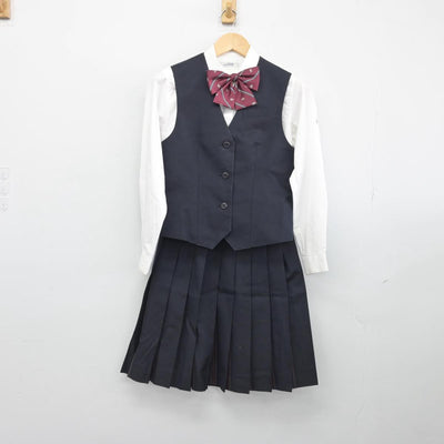 【中古】福岡県 常葉高等学校 女子制服 6点（ブレザー・ベスト・シャツ・スカート）sf031329