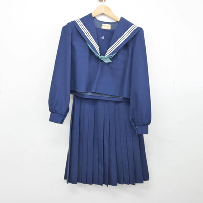 【中古】愛知県 淑徳高等学校 女子制服 4点（セーラー服・ニット・スカート）sf031343