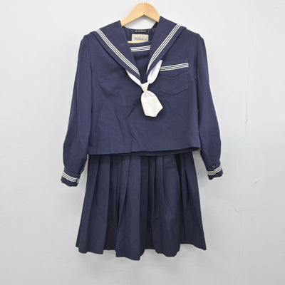 【中古】大阪府 貝塚市立第一中学校 女子制服 3点（セーラー服・スカート）sf031353