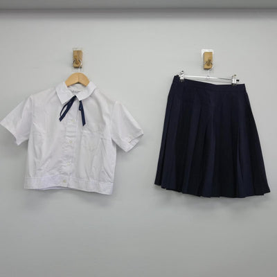 【中古】大阪府 貝塚市立第一中学校 女子制服 3点（シャツ・スカート）sf031354