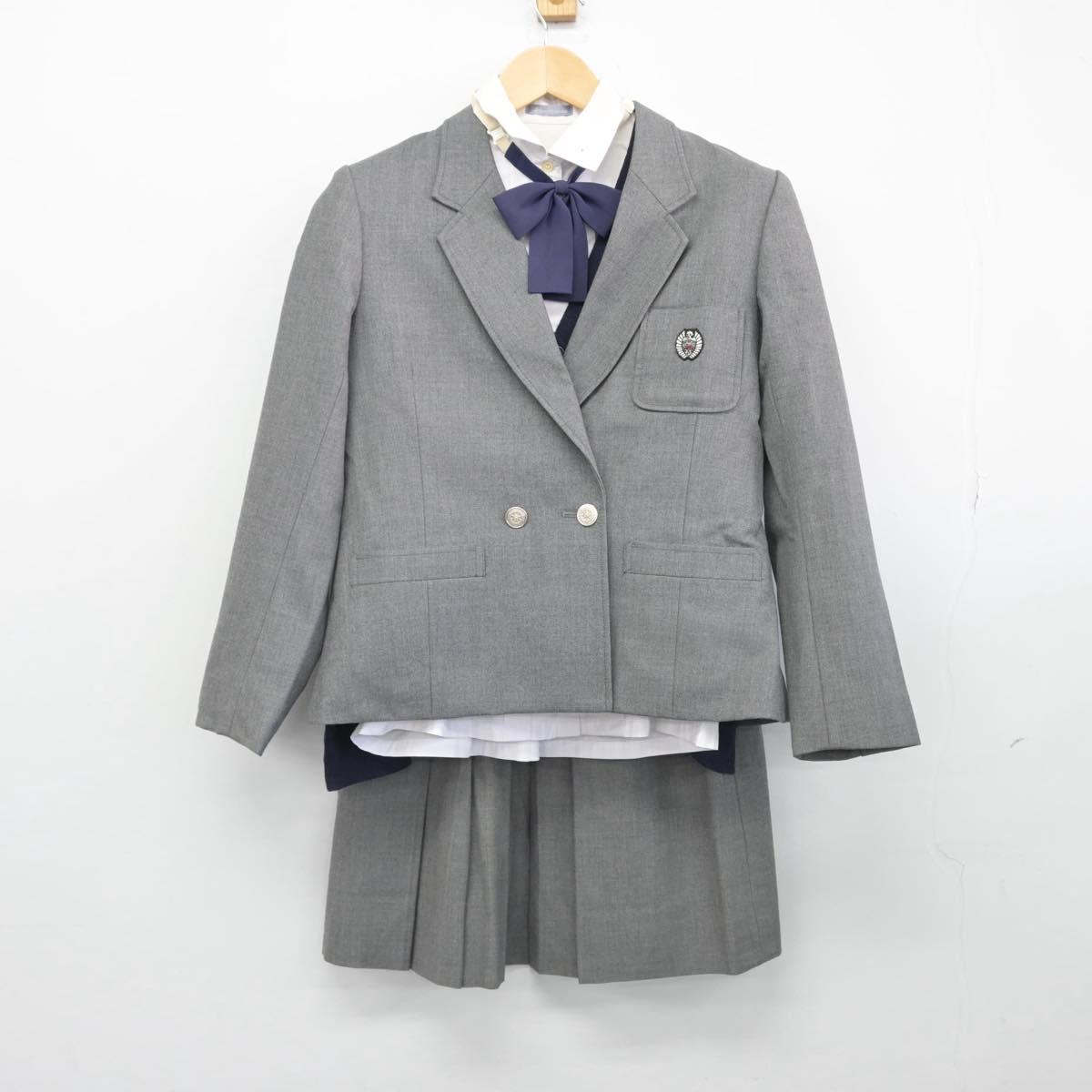 【中古】大阪府 四天王寺高等学校 女子制服 5点（ブレザー・ニット・シャツ・スカート）sf031362