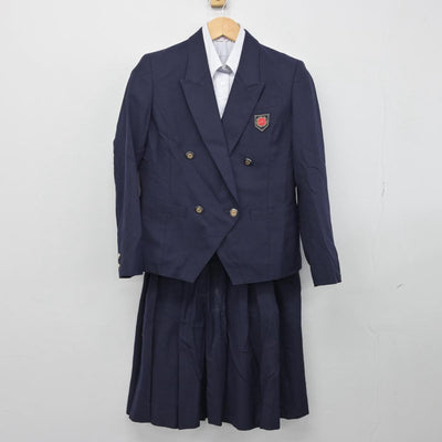 【中古】秋田県 能代高等学校 女子制服 4点（ブレザー・シャツ・ベスト・スカート）sf031388