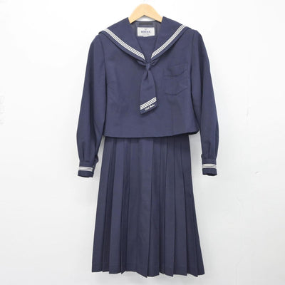 【中古】北海道 上磯中学校 女子制服 2点（セーラー服・スカート）sf031395