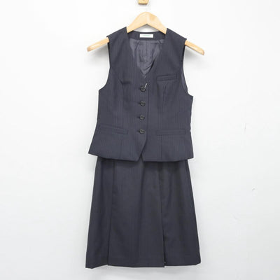 【中古】 事務服 女子制服 3点（ベスト・スカート・ズボン）sf031406