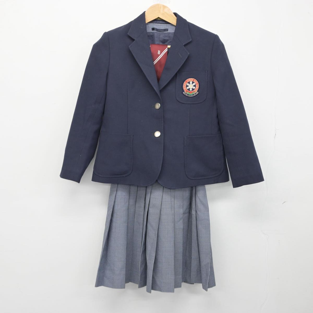 【中古】東京都 雪谷中学校 女子制服 5点（ブレザー・ベスト・スカート）sf031413