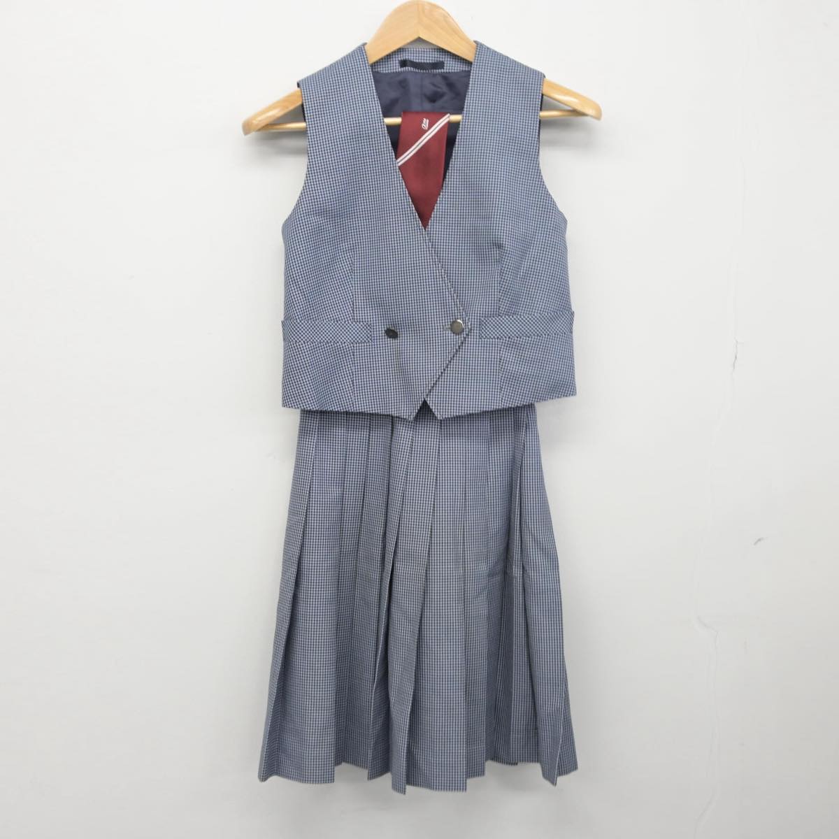 【中古】東京都 雪谷中学校 女子制服 5点（ブレザー・ベスト・スカート）sf031413