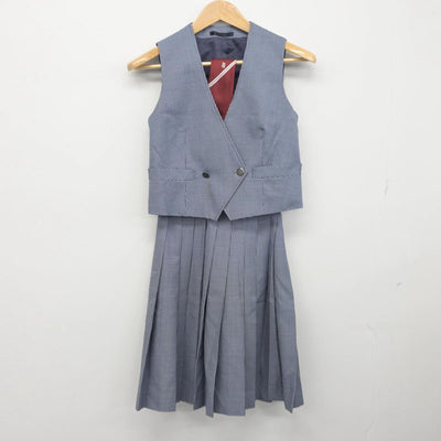 【中古】東京都 雪谷中学校 女子制服 5点（ブレザー・ベスト・スカート）sf031413