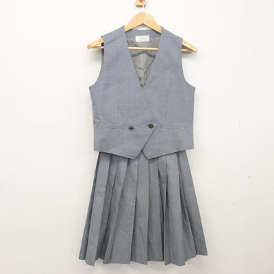 【中古】東京都 雪谷中学校 女子制服 2点（ベスト・スカート）sf031414