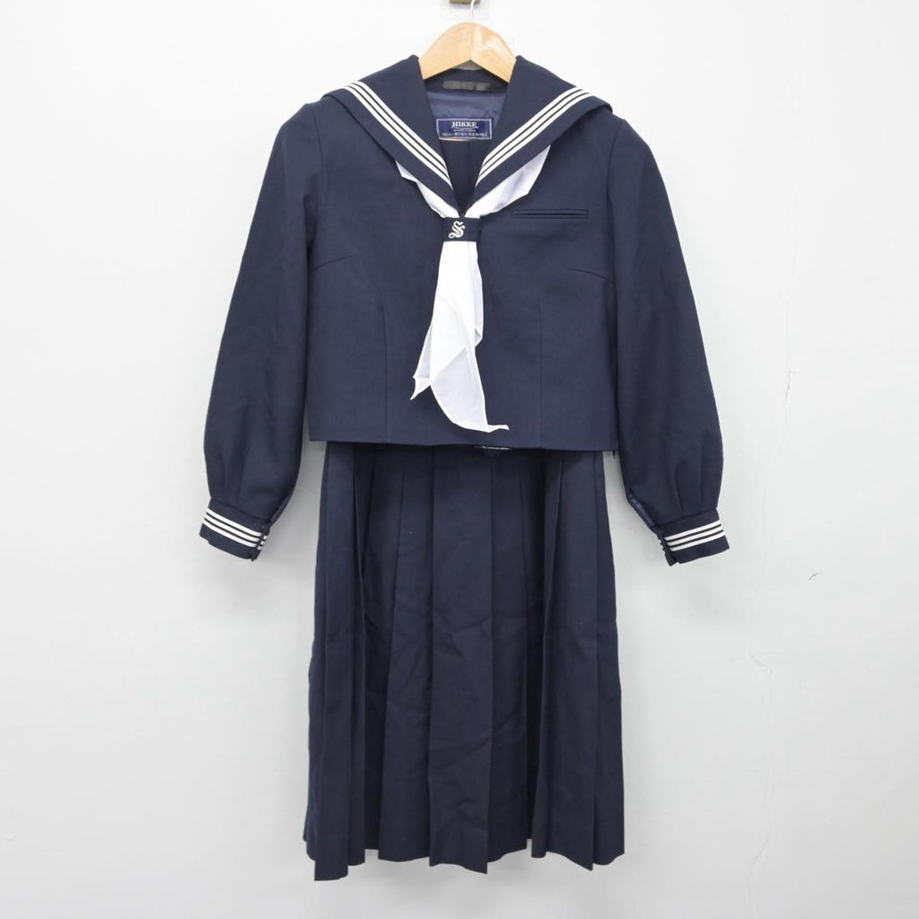 【中古】千葉県 鎌ヶ谷市立第三中学校 女子制服 3点（セーラー服・ジャンパースカート）sf031417 | 中古制服通販パレイド