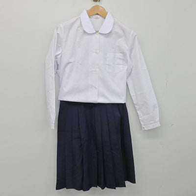 【中古】千葉県 鎌ヶ谷市立第三中学校 女子制服 4点（シャツ・シャツ・スカート）sf031418