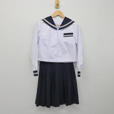 【中古】青森県 つがる市立柏中学校 女子制服 2点（セーラー服・スカート）sf031422