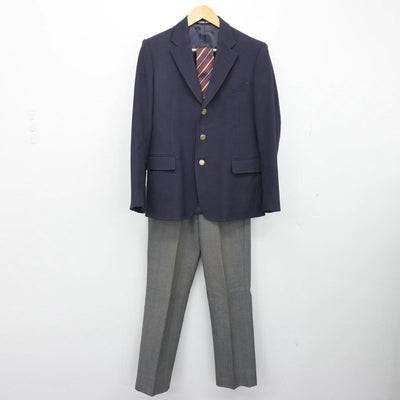 【中古】東京都 八王子七国中学校 男子制服 3点（ブレザー・ズボン）sf031425