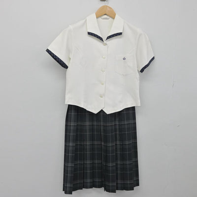 【中古】愛知県 蒲郡東高等学校 女子制服 2点（シャツ・スカート）sf031432