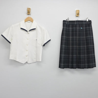 【中古】愛知県 蒲郡東高等学校 女子制服 2点（シャツ・スカート）sf031432