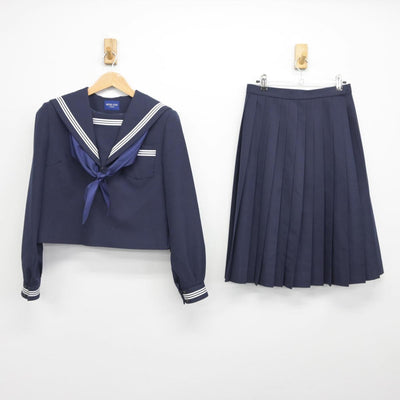 【中古】愛知県 蒲郡市立大塚中学校 女子制服 3点（セーラー服・スカート）sf031434