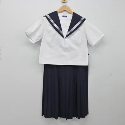 【中古】愛知県 蒲郡市立大塚中学校 女子制服 3点（セーラー服・スカート）sf031435