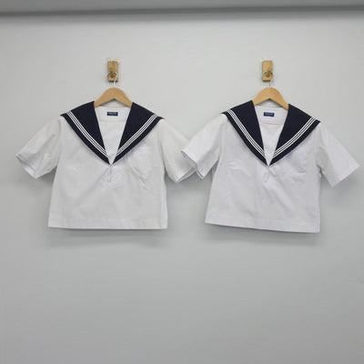 【中古】愛知県 蒲郡市立大塚中学校 女子制服 3点（セーラー服・スカート）sf031435