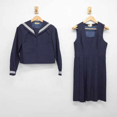 【中古】茨城県 水戸第三高等学校 女子制服 3点（セーラー服・ジャンパースカート・スカート）sf031436