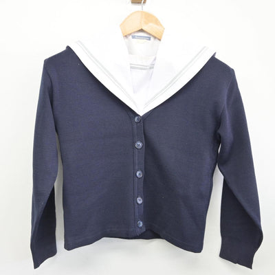 【中古】大阪府 四天王寺中学校 女子制服 2点（セーラー服・ニット）sf031458