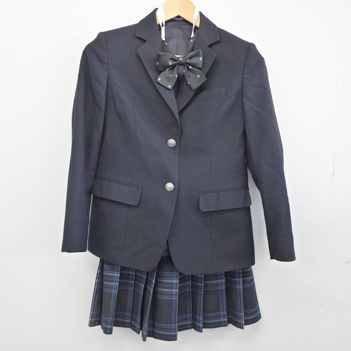 【中古】大阪府 住吉高等学校 女子制服 3点（ブレザー・スカート）sf031464