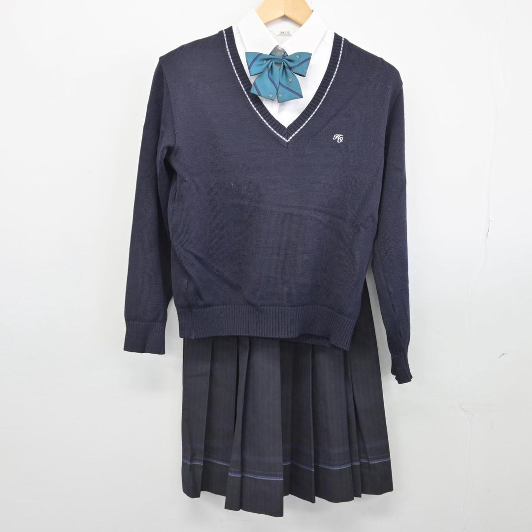 【中古】大阪府 東大谷高等学校 女子制服 5点（ブレザー・シャツ・スカート・ニット）sf031466 | 中古制服通販パレイド