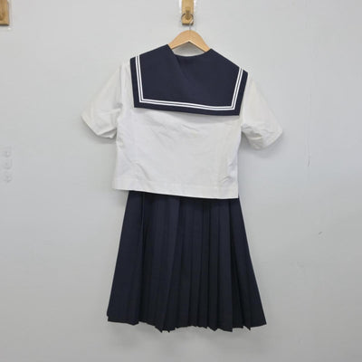 【中古】愛知県 長久手中学校 女子制服 2点（セーラー服・スカート）sf031492