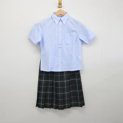 【中古】宮城県 盛岡誠桜高等学校 女子制服 4点（ニットベスト・シャツ・シャツ・スカート）sf031502