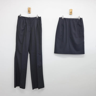 【中古】 事務服 女子制服 2点（スカート・ズボン）sf031513