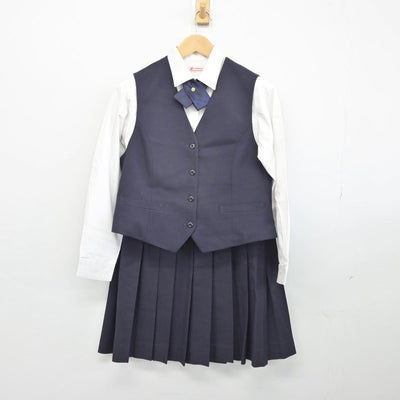 【中古】東京都 東京家政大学付属女子中学校・高等学校 女子制服 5点（ブレザー・ベスト・シャツ・スカート）sf031516