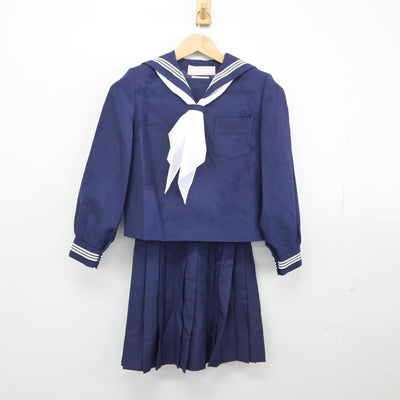 【中古】京都府 京都女子中学校・高等学校 女子制服 3点（セーラー服・スカート）sf031528