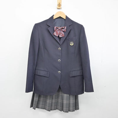 【中古】熊本県 水俣高等学校 女子制服 4点（ブレザー・ベスト・スカート）sf031535