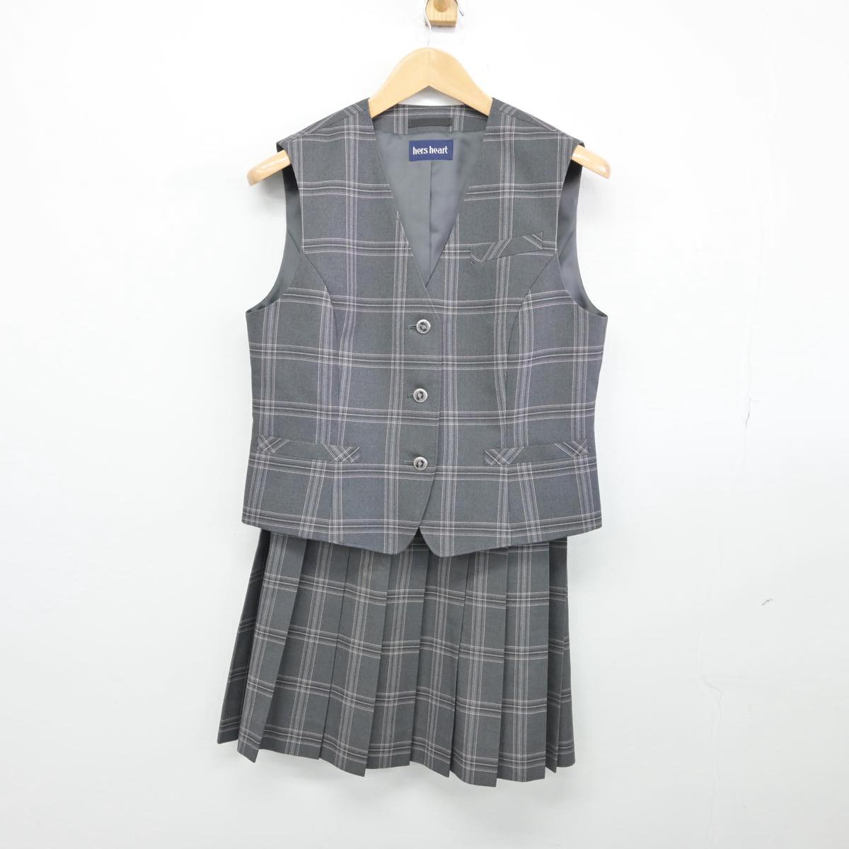 【中古】熊本県 水俣高等学校 女子制服 4点（ブレザー・ベスト・スカート）sf031535