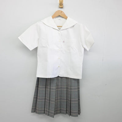 【中古】熊本県 水俣高等学校 女子制服 2点（セーラー服・スカート）sf031537