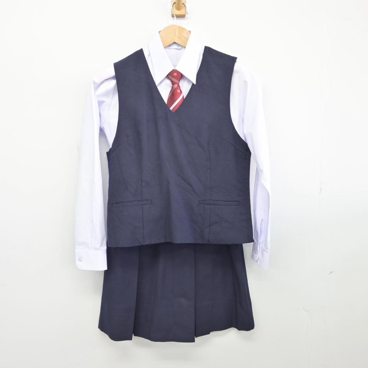 【中古】東京都 日比谷高等学校 女子制服 5点（ブレザー・ベスト・シャツ・スカート）sf031549