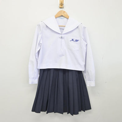 【中古】兵庫県 加古川東高等学校 女子制服 3点（ニット・セーラー服・スカート）sf031555