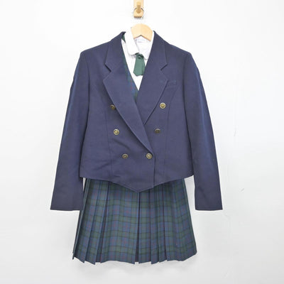 【中古】京都府 福知山私立淑徳高等学校 女子制服 5点（ブレザー・ベスト・シャツ・スカート）sf031559