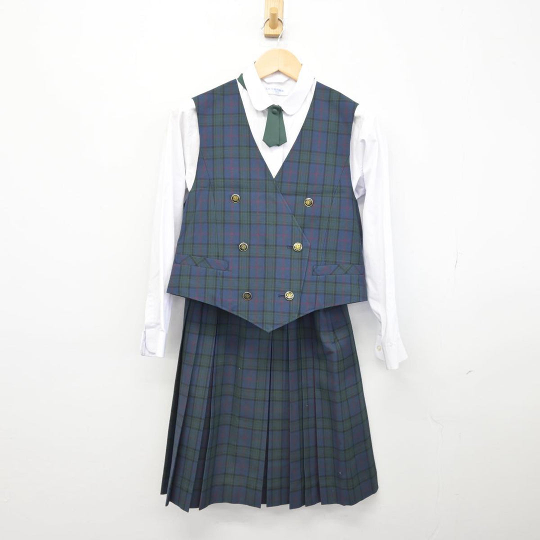 【中古】京都府 福知山私立淑徳高等学校 女子制服 5点（ブレザー・ベスト・シャツ・スカート）sf031559 | 中古制服通販パレイド