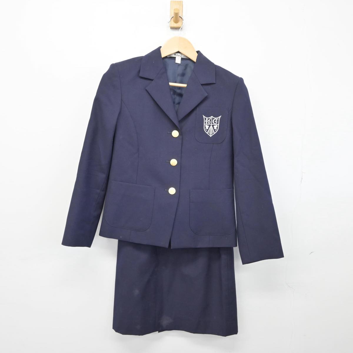 【中古】兵庫県 甲南女子大学 女子制服 2点（ブレザー・スカート）sf031563