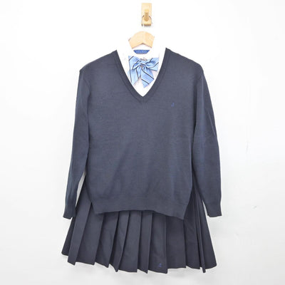 【中古】大阪府 泉北高等学校 女子制服 5点（ブレザー・ニット・シャツ・スカート）sf031572