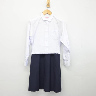 【中古】石川県 金沢桜丘高等学校 女子制服 2点（シャツ・スカート）sf031575