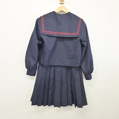 【中古】大阪府 津久野中学校 女子制服 3点（セーラー服・スカート）sf031579