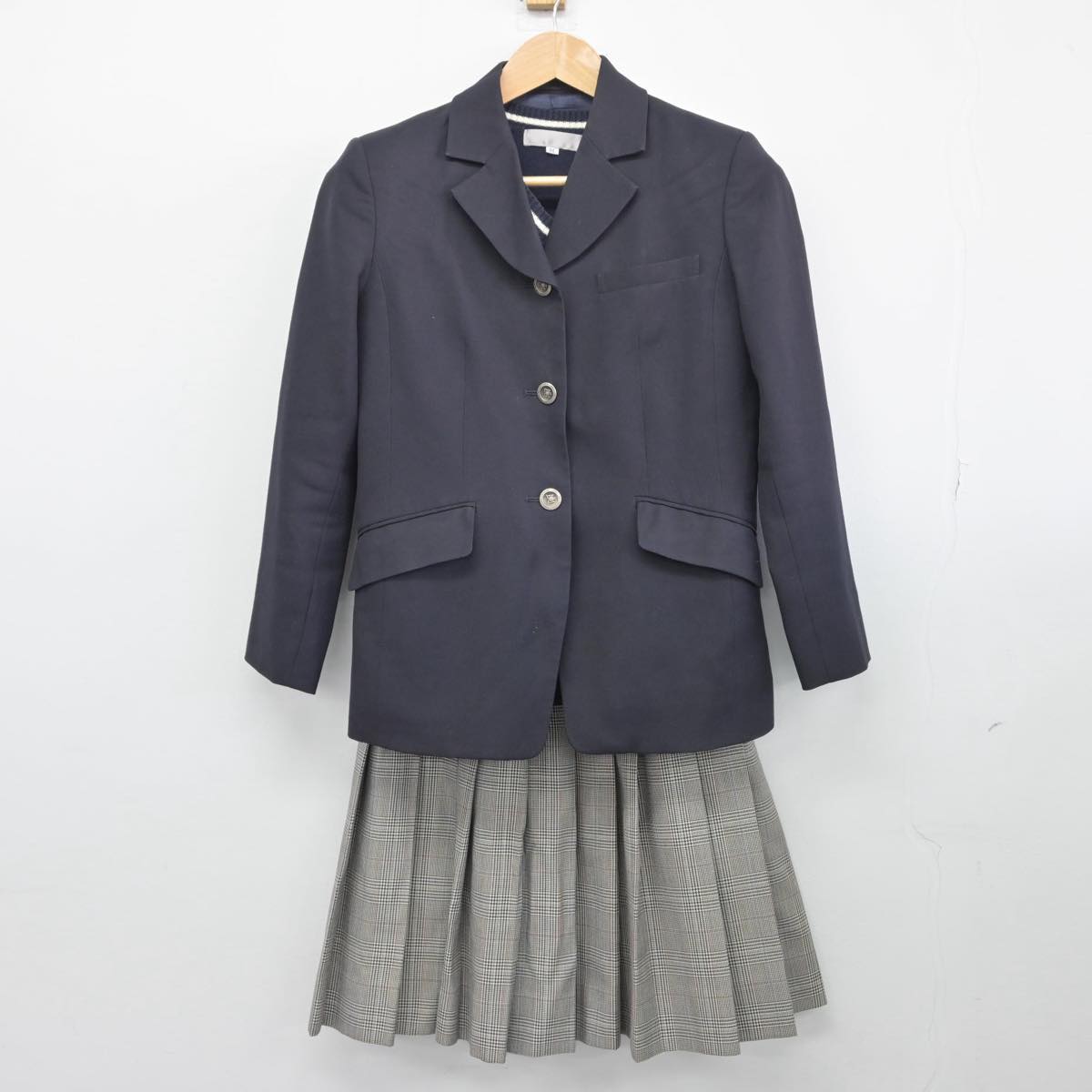 【中古】埼玉県 淑徳与野中学校・高等学校 女子制服 3点（ブレザー・ニット・スカート）sf031610