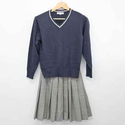 【中古】埼玉県 淑徳与野中学校・高等学校 女子制服 3点（ブレザー・ニット・スカート）sf031610