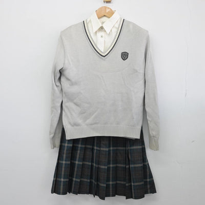 【中古】長野県 松商学園高等学校 女子制服 5点（ブレザー・ニット・シャツ・スカート）sf031625