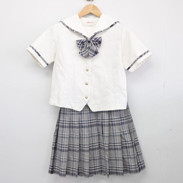 中古】長野県 松商学園高等学校 女子制服 3点（セーラー服・スカート