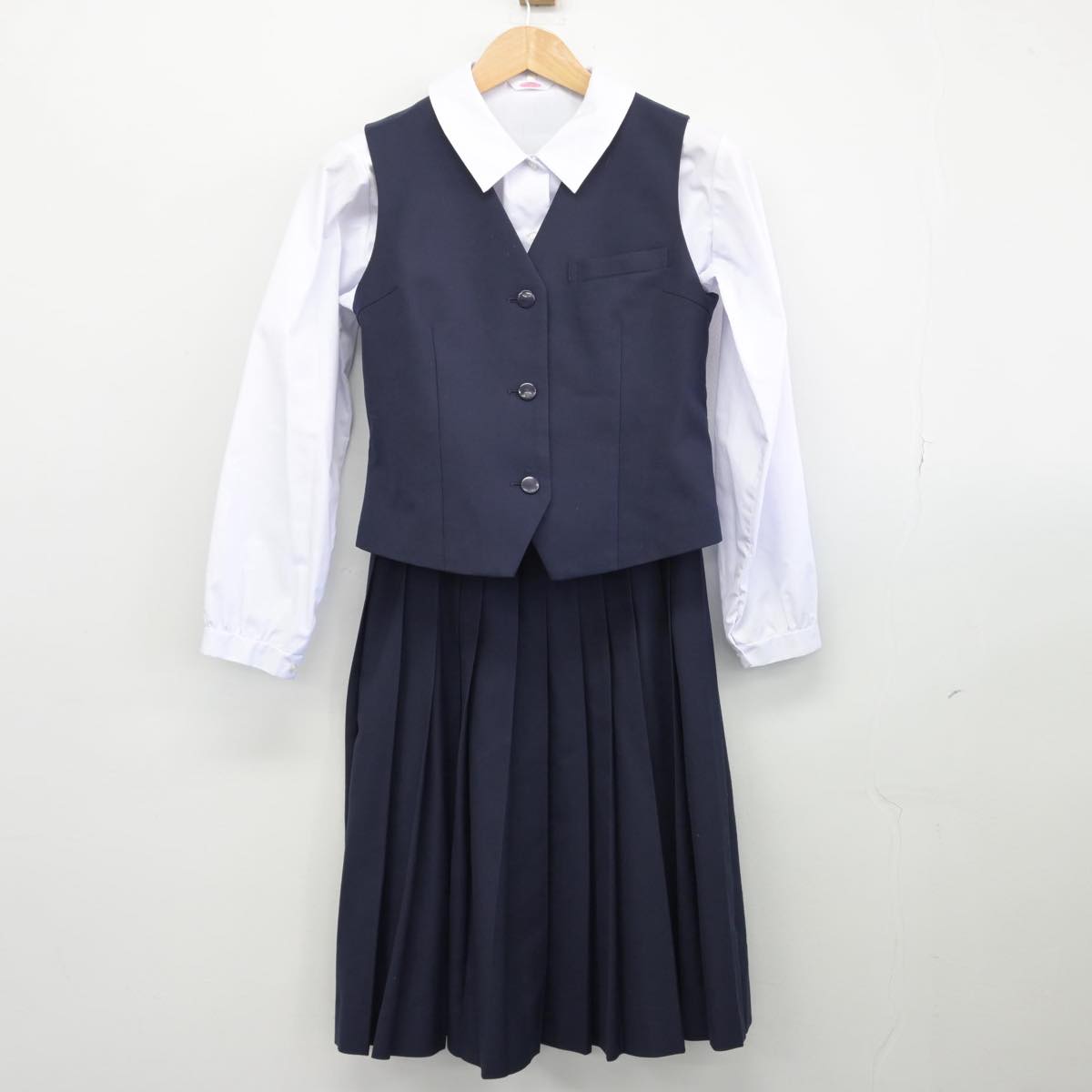 【中古】埼玉県 さいたま市立美園中学校 女子制服 4点（ブレザー・ベスト・シャツ・スカート）sf031629