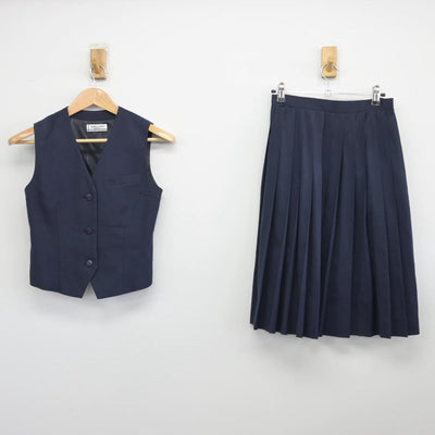 【中古】埼玉県 さいたま市立美園中学校 女子制服 2点（ベスト・スカート）sf031630