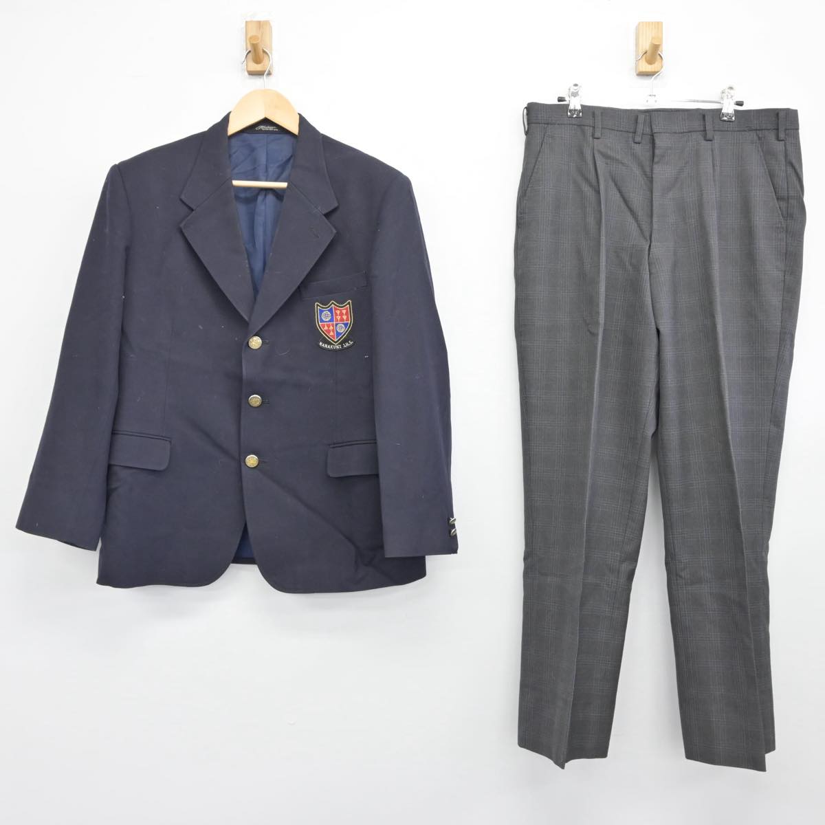 【中古】東京都 七国中学校 男子制服 2点（ブレザー・ズボン）sf031636