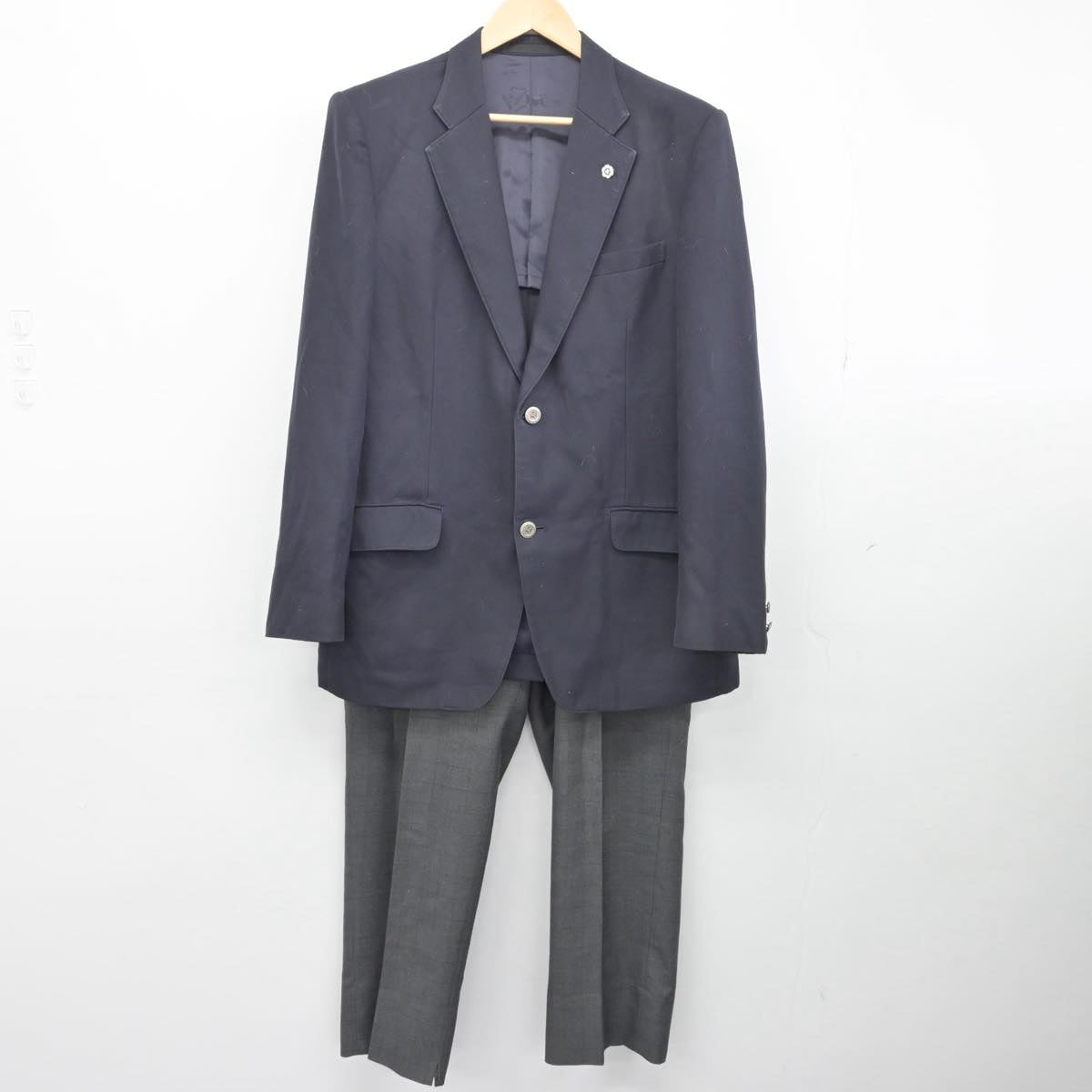 【中古】東京都 富士森高等学校 男子制服 3点（ブレザー・ズボン）sf031637